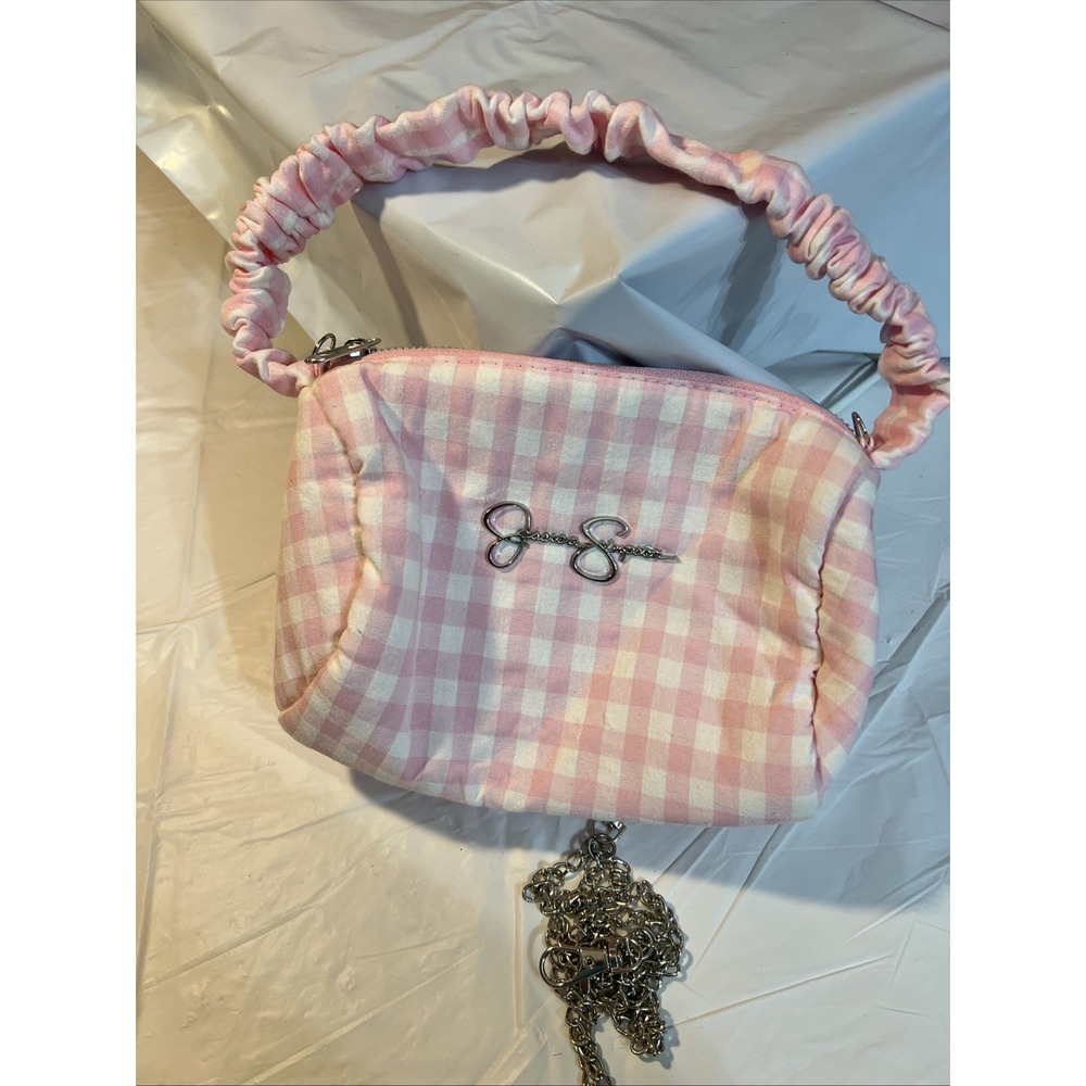 Jessica Simpson Pink Checkered Mini Handbag